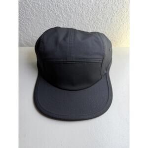 Gymshark Hat Mens Strapback Black One Size 5 Panel Performance Running Cap Gym